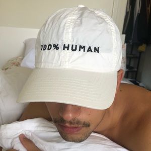 Everlane 100% Human Embroidered Baseball Cap White